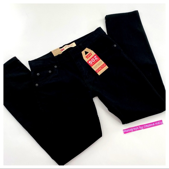 LEVI’S Regular Taper Stretch Black Jeans Sz26/26